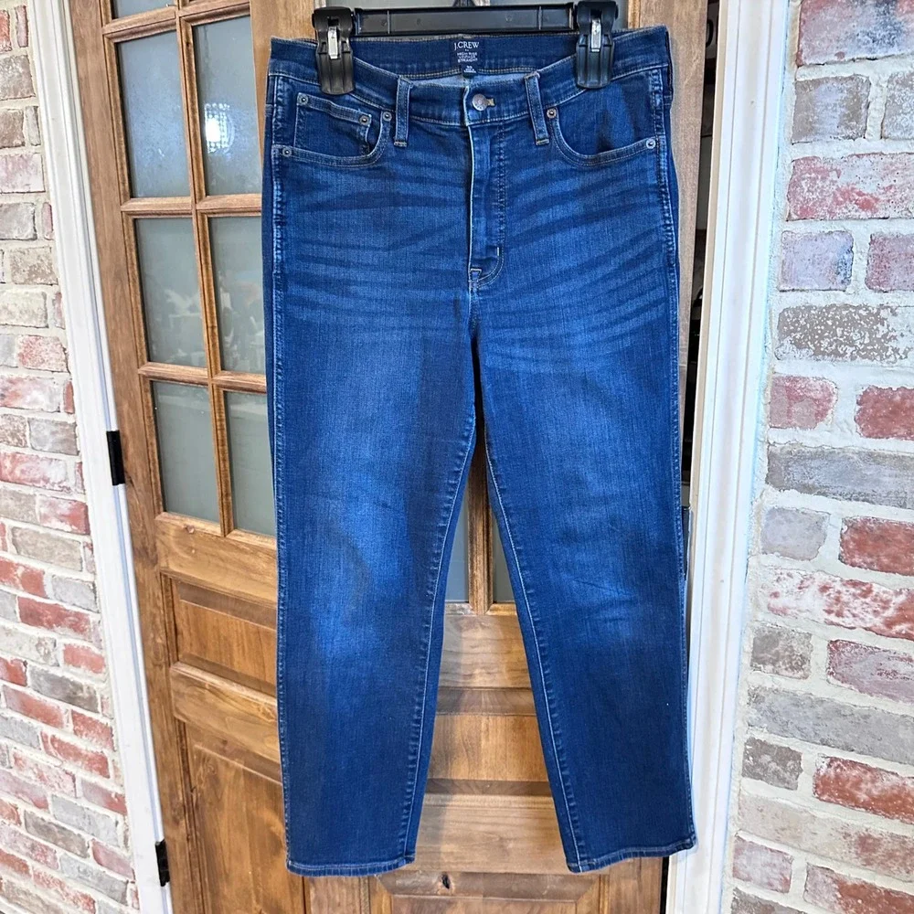 J.Crew High-Rise Vintage Straight Jeans Women 30 Blue‎ Dark Wash Denim Classic